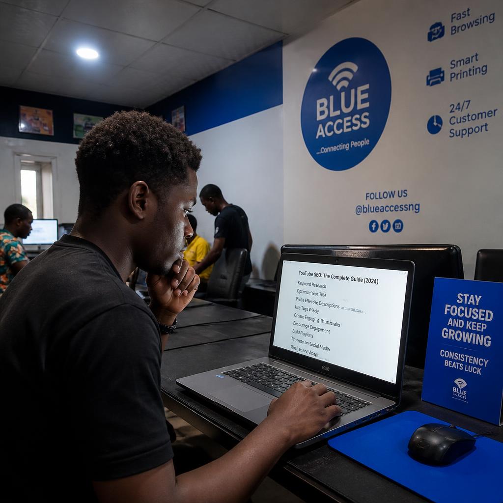 Nigerian YouTuber learning SEO basics