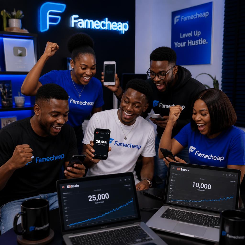 Feature image showing Nigerian creators celebrating YouTube growth