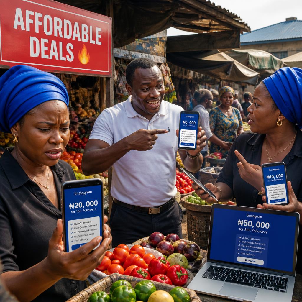 Nigerians comparing follower package prices