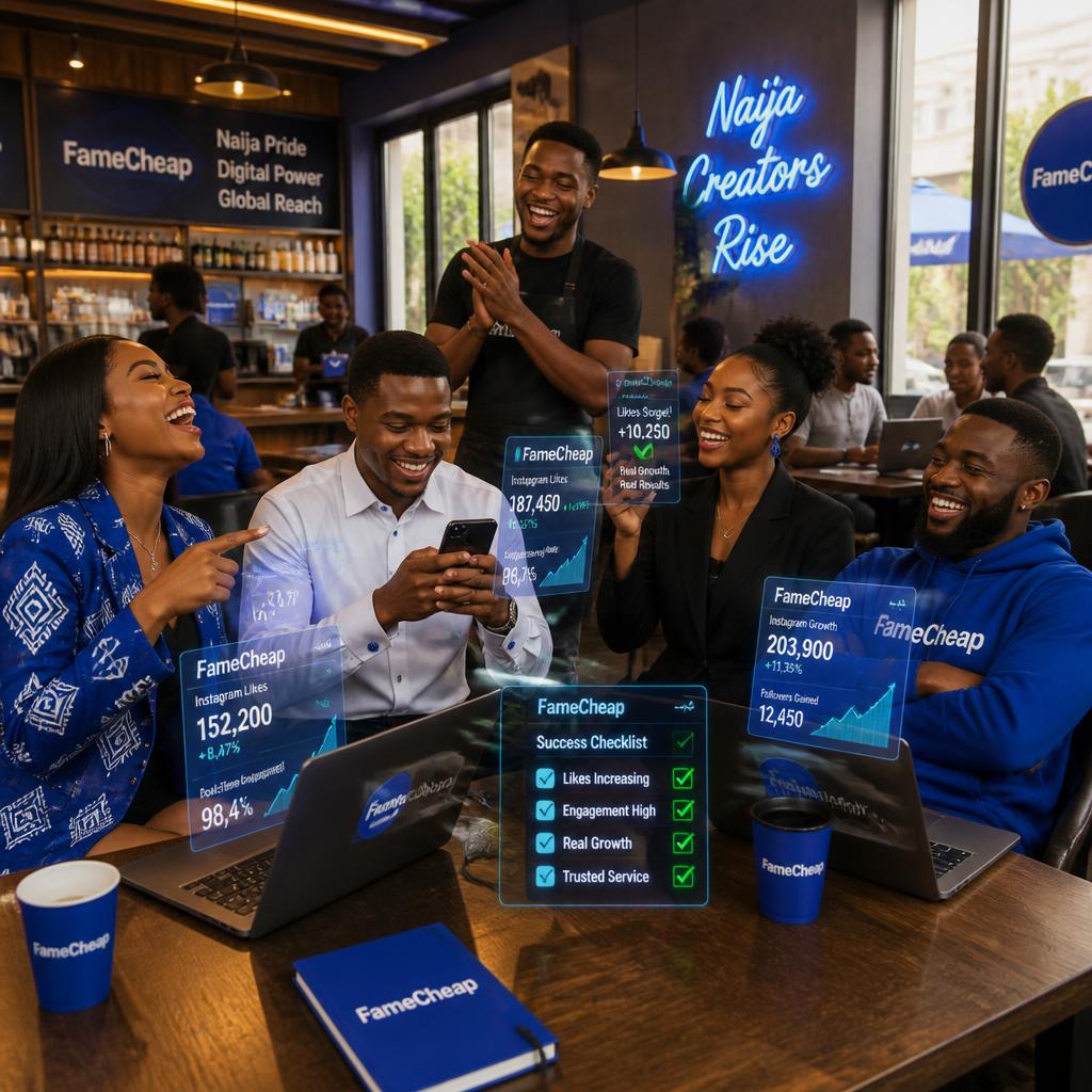 Nigerian influencers boosting Instagram likes with FameCheap