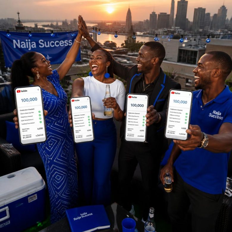Nigerian youth celebrating milestone with friends