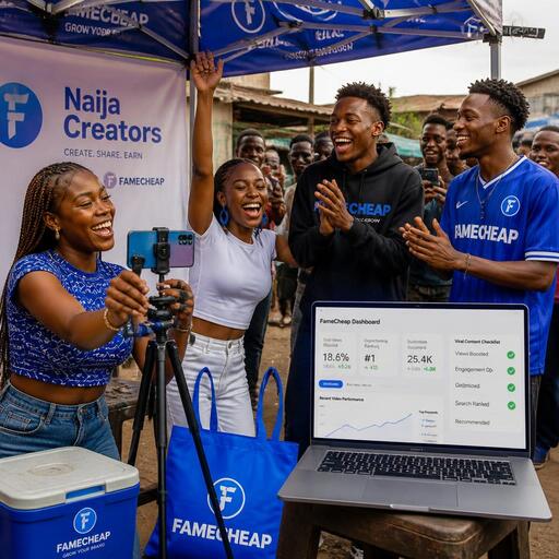 Nigerian creators boosting views with FameCheap