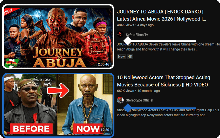 YouTube thumbnail design Nigeria