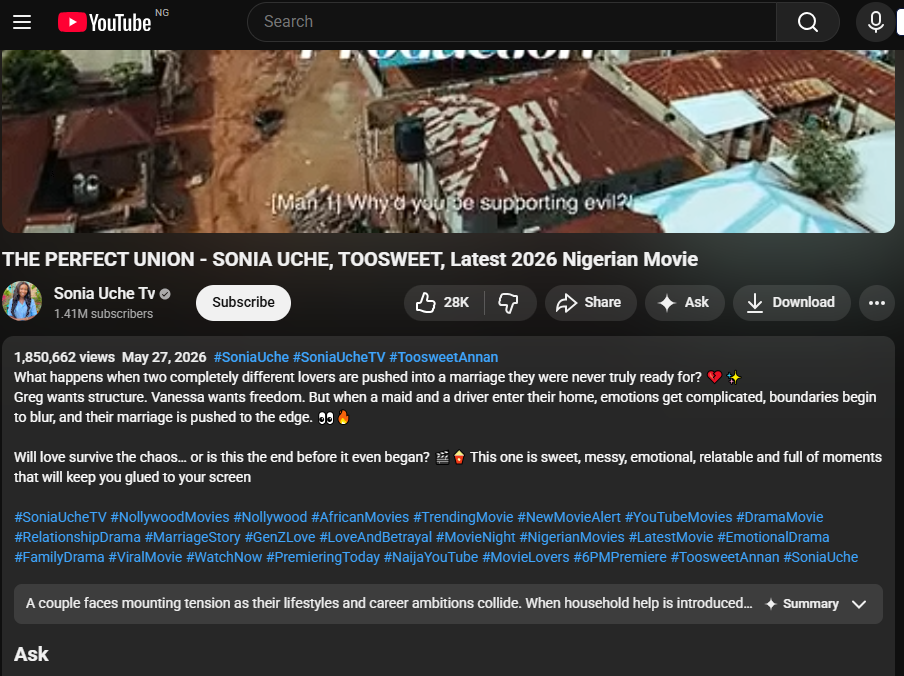 YouTube description example