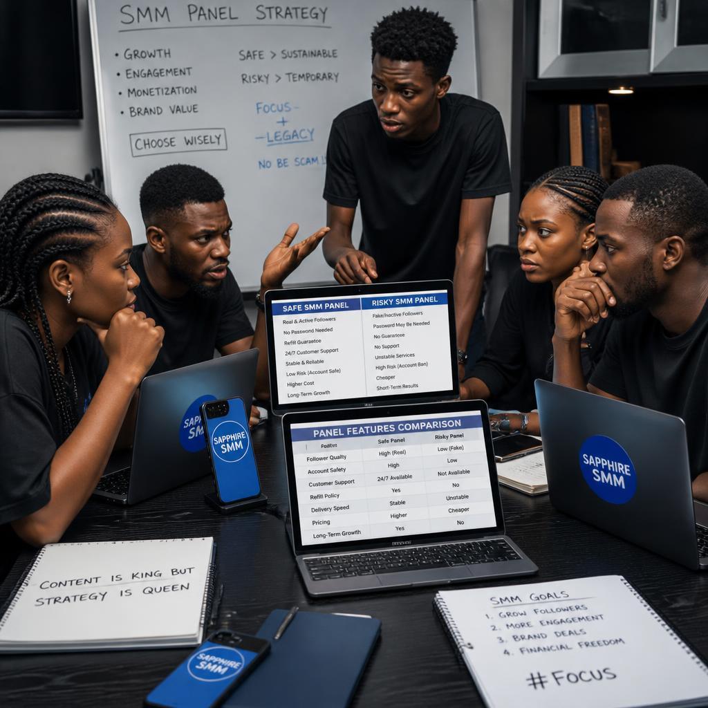 Nigerian creators debating safe vs risky SMM panels