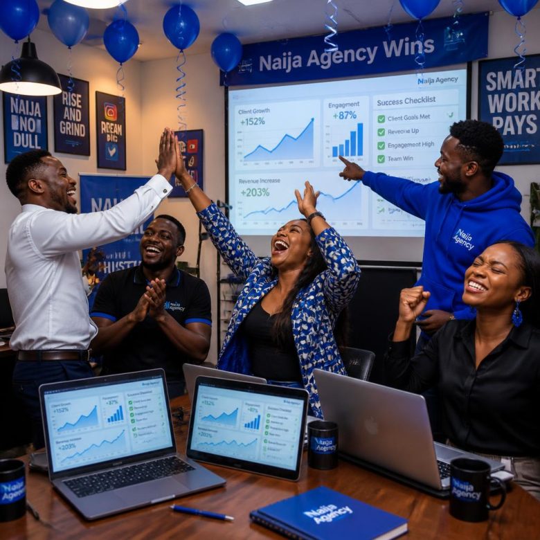 Nigerian team celebrating success