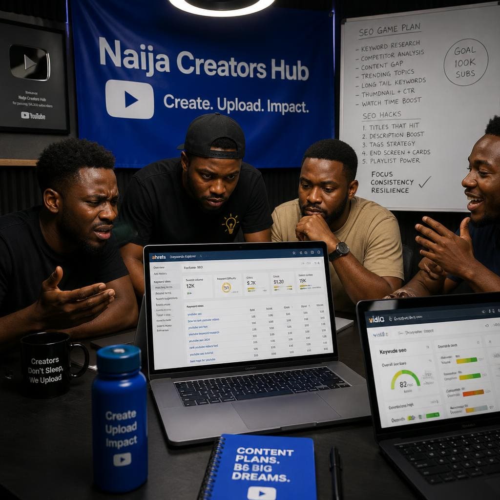Naija creators learning YouTube SEO hacks