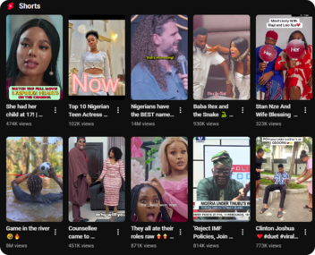 Nigerian creators filming content.
