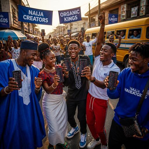Nigerian creators celebrating Instagram engagement without ads