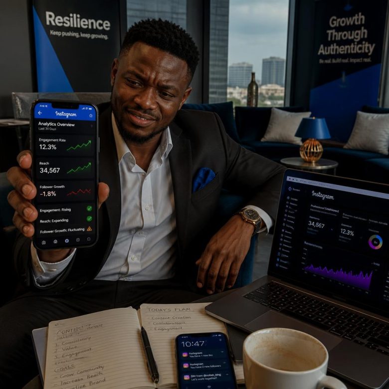 Nigerian creator at Abuja lounge balancing emotions