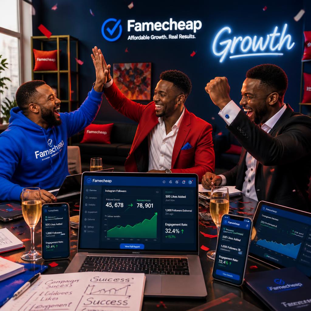 Naija youth celebrating Famecheap success