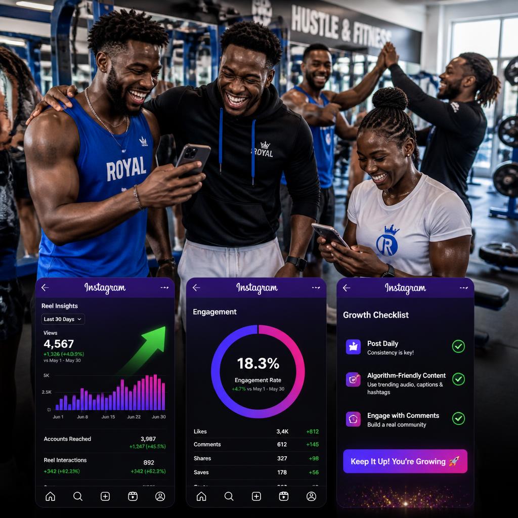 Naija gymnasium group sharing reels and posts