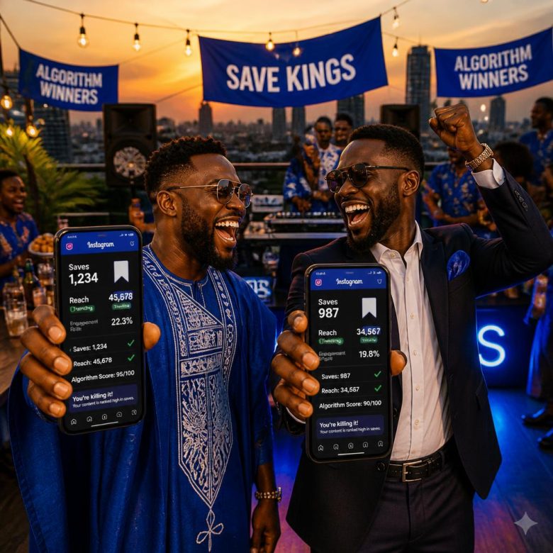 Nigerian creators celebrating Instagram growth