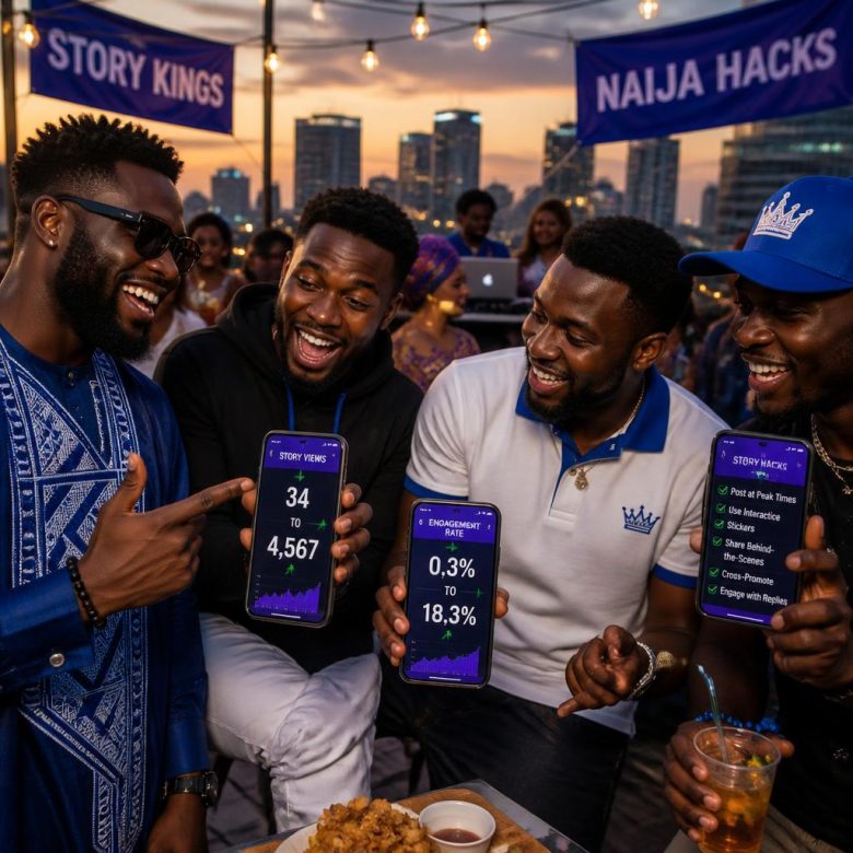 Nigerian creators learning IG story hacks