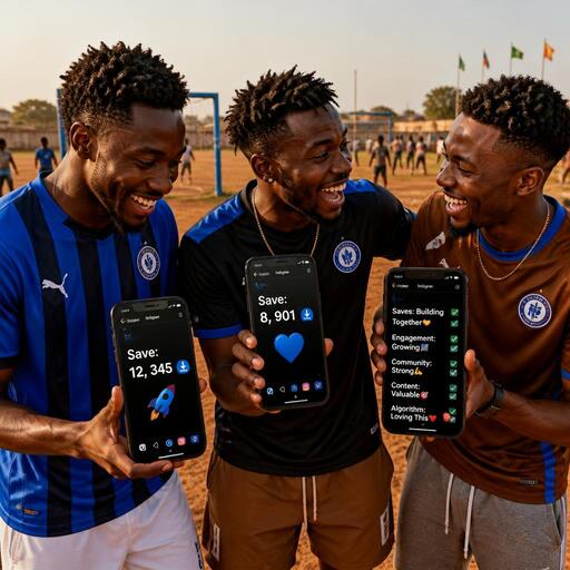 Nigerian football pitch scene with friends saving posts together