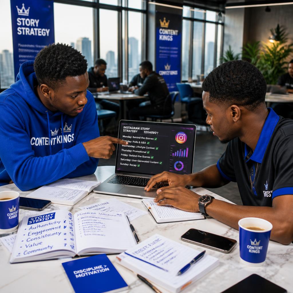 Nigerian creators planning IG story strategy