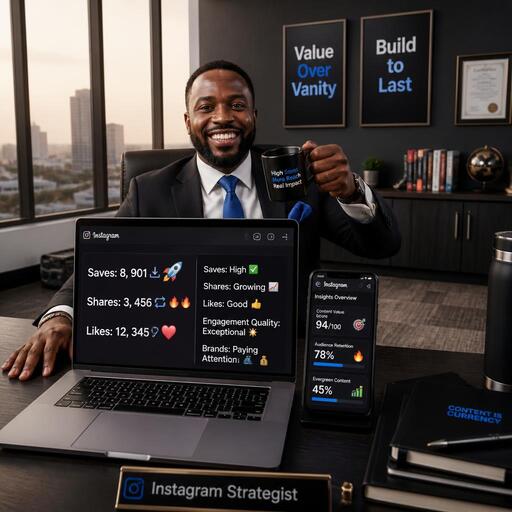 Instagram saves matter more than likes at office desk