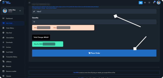 Screenshot of secure payment process,