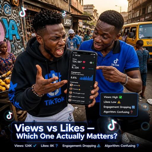 Nigerian TikTok creators debating views vs likes
