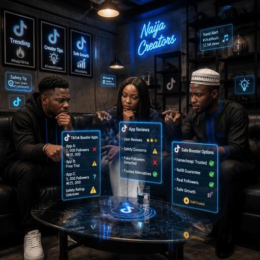 Nigerian TikTok follower booster app showing safe growth methods