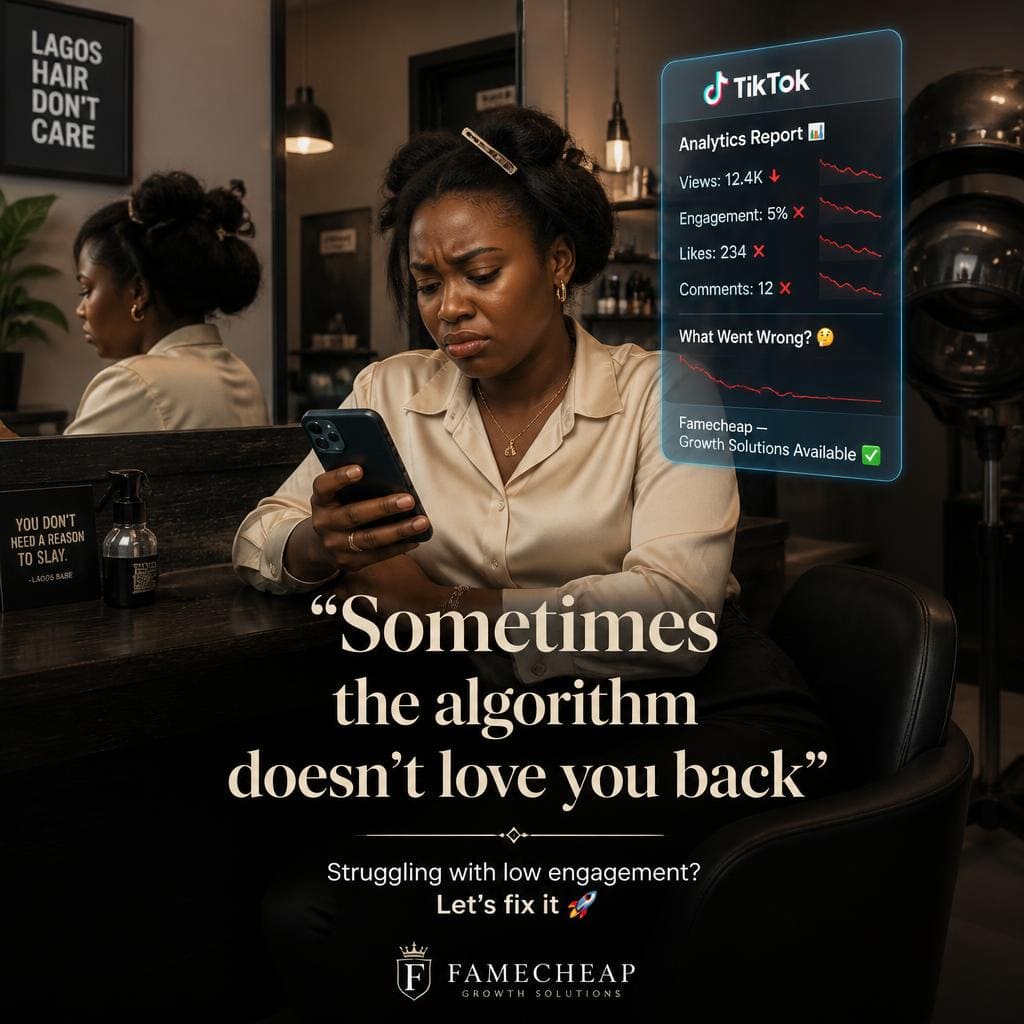 Low engagement despite high TikTok followers