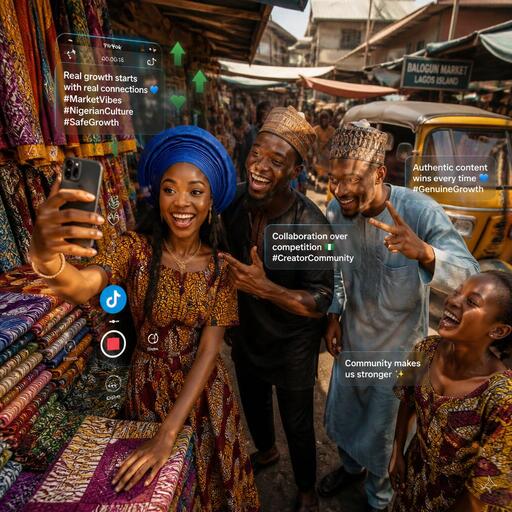 Organic TikTok follower growth in Nigeria market place