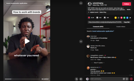 Sponsored Instagram posts Nigeria with brand ambassador deals and promotions