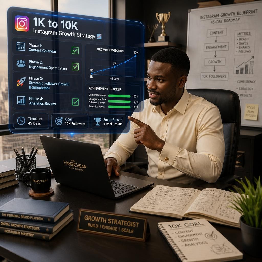 Nigerian entrepreneur learning how to grow Instagram from 1K to 10K