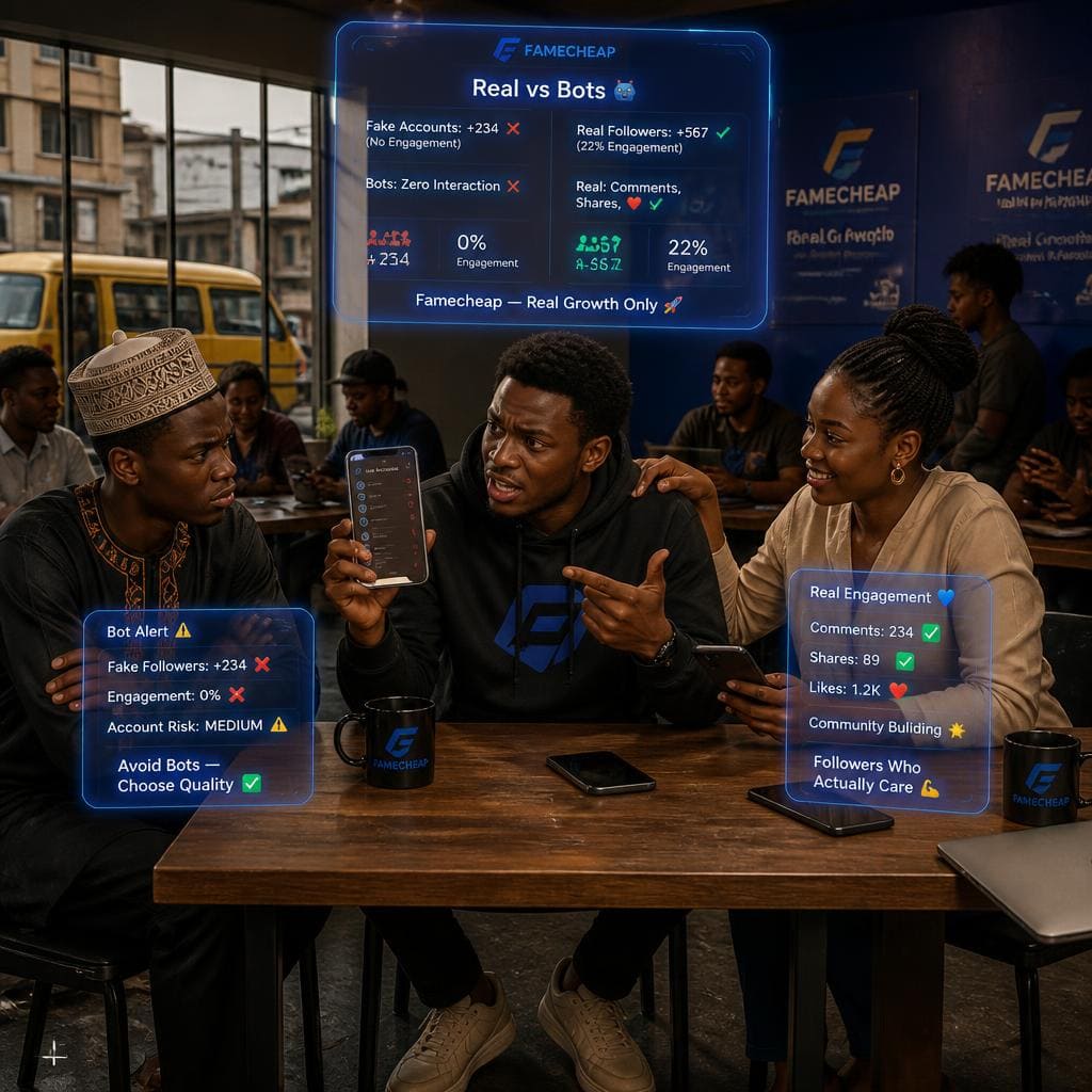 TikTok followers comparison real vs fake accounts in Nigeria