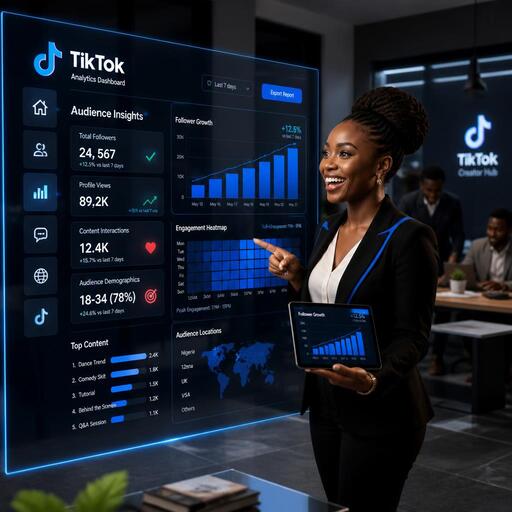 TikTok analytics dashboard screenshot.