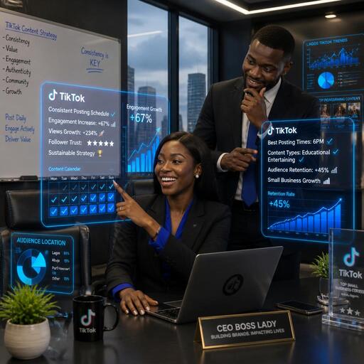 TikTok content strategy chart for Nigerian small business engagement