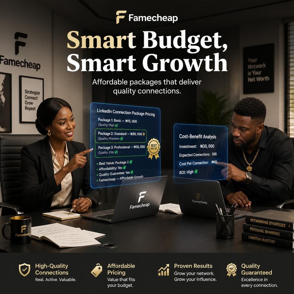 Nigerian creators reviewing LinkedIn connection package costs and budgets