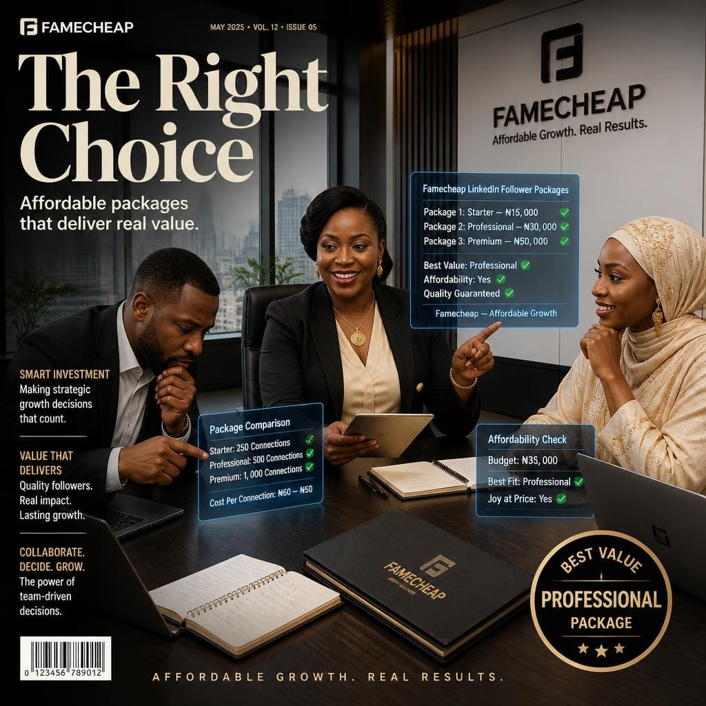 Famecheap LinkedIn followers Nigeria ordering process