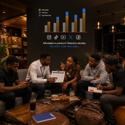 Nigerian creators comparing cheap vs quality social media growth services