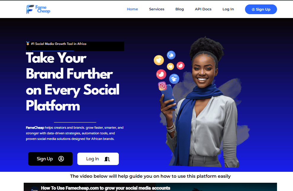 Nigerian influencers exploring Famecheap’s dashboard for growth services