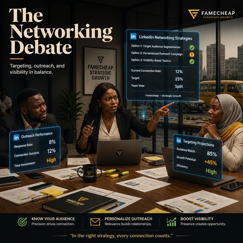 Nigerian professionals evaluating LinkedIn networking strategies