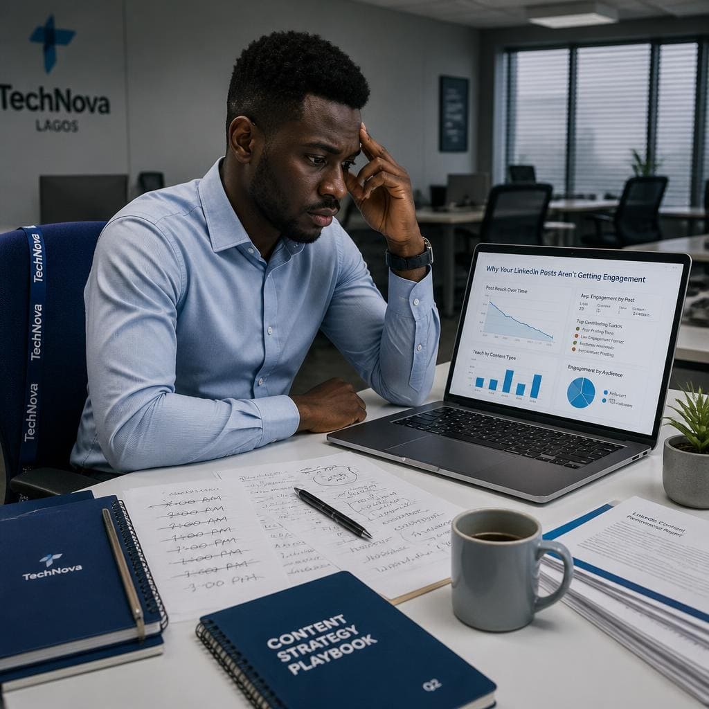 Chart showing why LinkedIn posts get little engagement in Nigeria