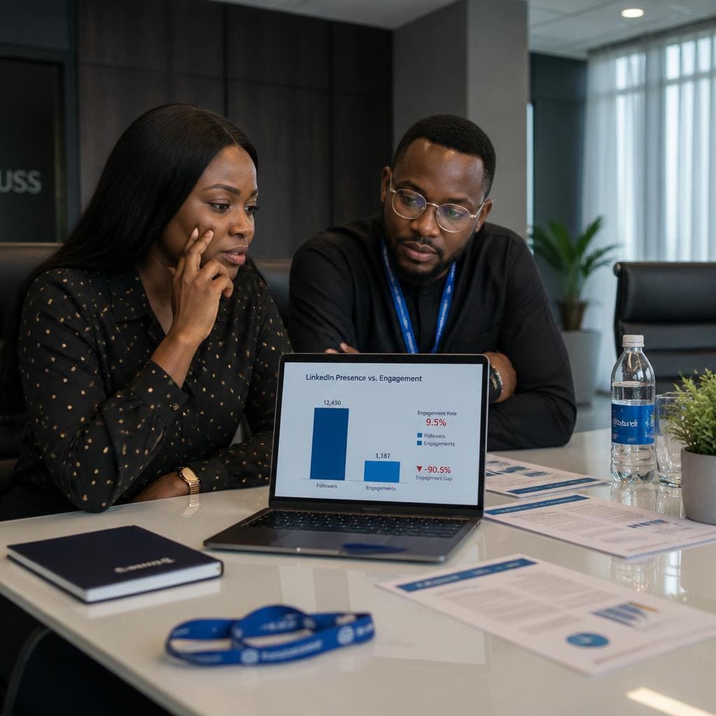 LinkedIn audience quality vs quantity in Nigerian conference room