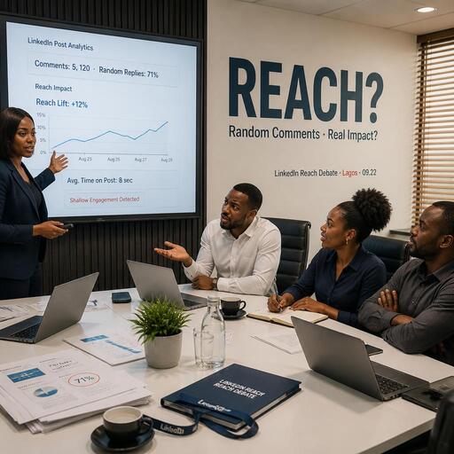 LinkedIn random comment engagement help growth Nigeria conference setting