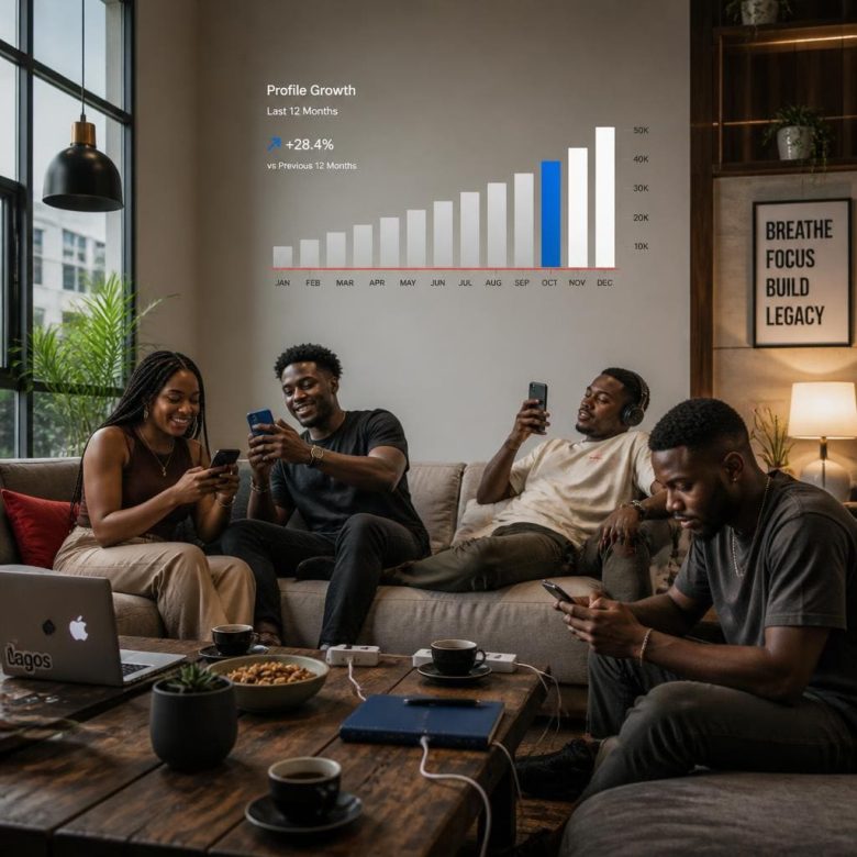 Nigerian social media growth providers showing likes, followers, and views delivery
