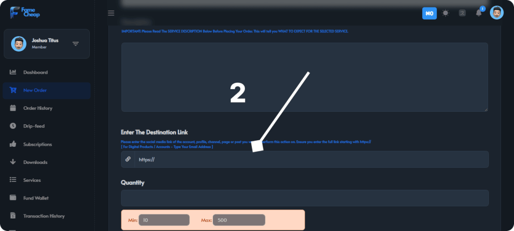 Screenshot showing LinkedIn URL insertion for connection growth