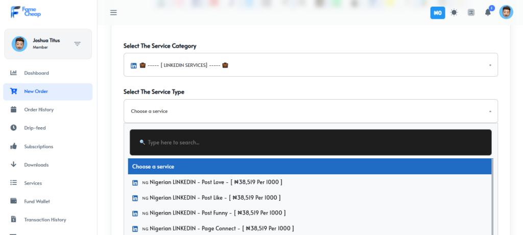 Bar chart comparing LinkedIn growth packages by features and pricing