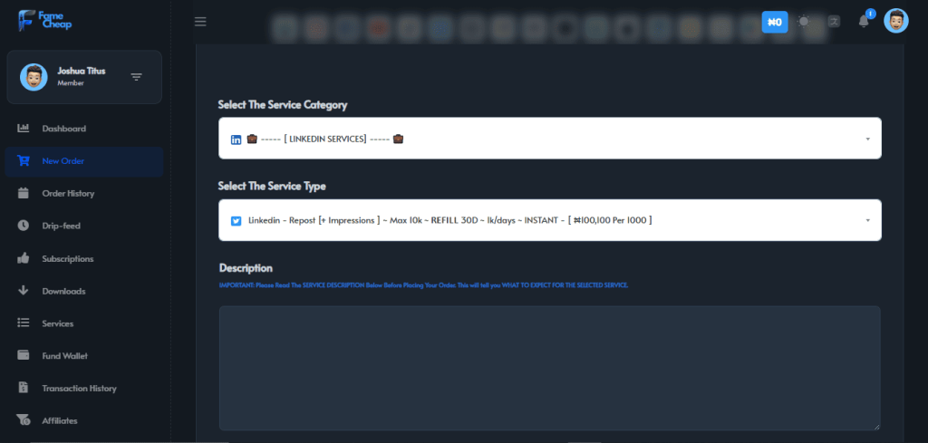 Screenshot comparing different LinkedIn growth packages and follower results