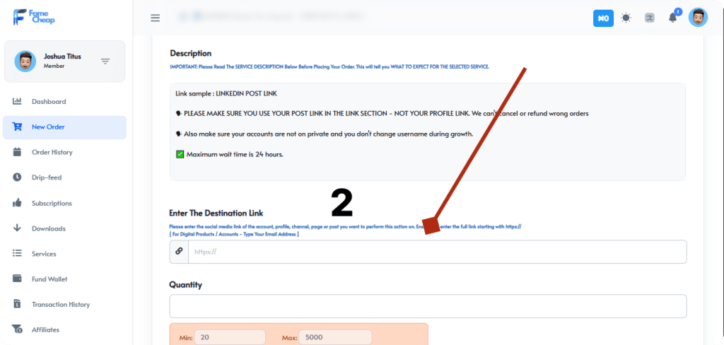 Secure LinkedIn profile URL submission process