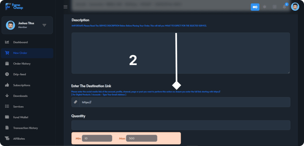 Screenshot showing safe public LinkedIn URL submission form